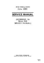 Epson Stylus 1000 Service Manual preview