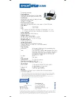 Preview for 2 page of Epson Stylus C82WN Specifications