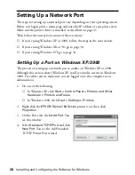 Preview for 28 page of Epson Stylus C84WN Setup And Installation Manual