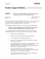 Preview for 1 page of Epson Stylus Photo - Ink Jet Printer Product Support Bulletin