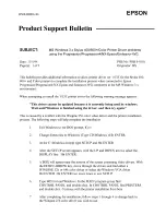 Preview for 3 page of Epson Stylus Photo - Ink Jet Printer Product Support Bulletin