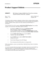 Preview for 6 page of Epson Stylus Photo - Ink Jet Printer Product Support Bulletin