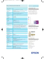 Preview for 2 page of Epson Stylus Photo Printer PX800FW Specifications