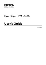 Epson Stylus Pro 9860 User Manual preview