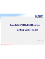 Epson SureColor B6000 Series Settings Manual preview