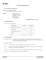 Epson T016201 Product Information Sheet preview