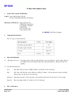 Epson T033220 Product Information Sheet preview