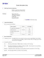 Preview for 1 page of Epson T039025 Product Information Sheet