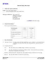 Epson T544700 Material Safety Data Sheet preview