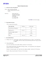 Epson T549400 Material Safety Data Sheet preview