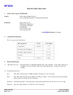 Epson T562700 Material Safety Data Sheet preview