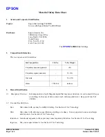 Preview for 1 page of Epson T605B00 Material Safety Data Sheet