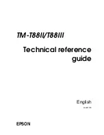 Preview for 1 page of Epson T88IIIP - TM B/W Thermal Line Printer Technical Reference Manual