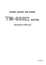 Preview for 1 page of Epson TM-930II Series Operator'S Manual