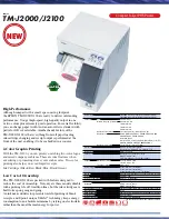 Epson TM-J2000 Specifications preview