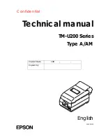 Epson TM-U200 Series Technical Manual preview