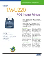 Epson TM-U220 Series Specifications preview