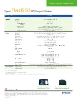 Preview for 2 page of Epson TM-U220 Series Specifications