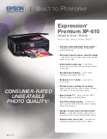 Epson XP-610 Specifications preview