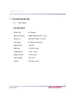 Preview for 7 page of ERAE Electronics Industry EPT4220AP Technical & Service Manual