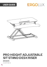 Ergolux PRO HEIGHT ADJUSTABLE SIT STAND DESK RISER User Manual preview