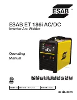 Preview for 1 page of ESAB ET 186i AC/DC Operating Manual