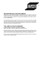 Preview for 2 page of ESAB ET 186i AC/DC Operating Manual