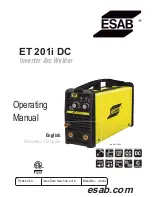 ESAB ET 201i DC Operating Manual preview