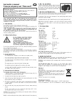 Preview for 2 page of esotec Palermo-S 101769 Instruction Manual