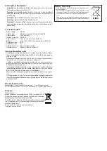 Preview for 2 page of esotec Power Globe 20 Operating Instructions