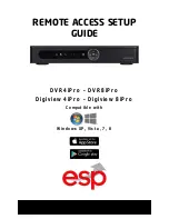 Preview for 1 page of ESP Digiview 8i pro Setup Manual