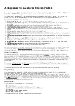 Preview for 1 page of Espressif Systems ESP8266 SDK Beginner'S Manual