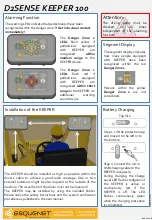 Preview for 4 page of Esquenet D2SENSE KEEPER 100 User Manual