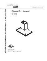 Preview for 21 page of Essentials Siena Pro Island ZSL-E42AS Use, Care And Installation Manual