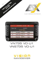 ESX Vision Naviceiver VN735 VO-U1 Installation Manual preview