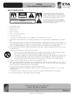 Preview for 3 page of ETA Systems ETA-S15L Manual