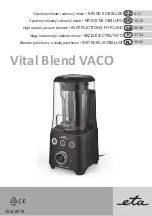 eta Vital Blend VACO 4100 Instructions For Use Manual preview