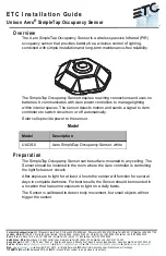 ETC Aero SimpleTap Occupancy Sensor Installation Manual preview