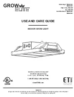 ETI Solid State Lighting GROW ELITE 55402161 Use And Care Manual preview