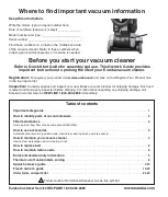 Preview for 2 page of Eureka AirSpeed MyVac Owner'S Manual