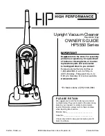 Eureka HP5550 Series Owner'S Manual preview