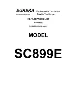 Eureka SC899E Repair Parts List Manual preview