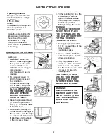 Preview for 6 page of Euro-Pro EKP110 Use And Care Instruction Manual