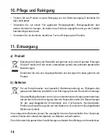 Preview for 14 page of Eurochron 1460848 Operating Instructions Manual