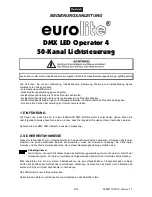 Preview for 3 page of EuroLite DMX LED Operator 4 User Manual