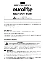 Preview for 2 page of EuroLite FLASHLIGHT TUBE User Manual