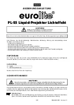 Preview for 4 page of EuroLite PL-25 User Manual