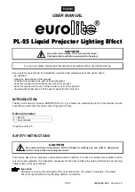 Preview for 13 page of EuroLite PL-25 User Manual