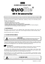 Preview for 2 page of EuroLite SB-4 User Manual