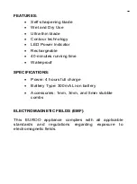 Preview for 2 page of euroo OneBlade EFM-2120OB User Manual